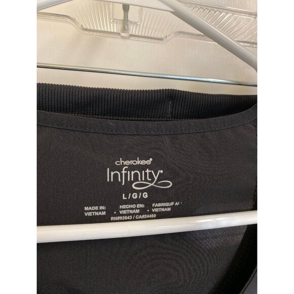 Cherokee Infinity Black Scrub Uniform Set Size Large & Medium Petite - Picture 4 of 12